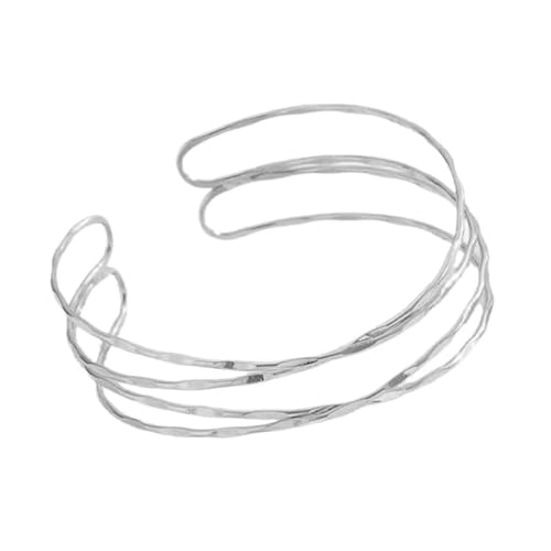 jlceh Bracciale rigido per la parte superiore del braccio, multistrato, per donne e ragazze, Refer to description, Metallo, Unisex