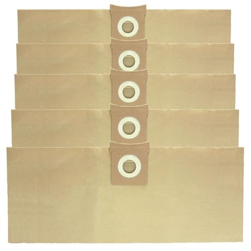 SPARES2GO Strong Dust Bags for Titan 16L 20L 30L 40L Vacuum Cleaners (Pack of 5)