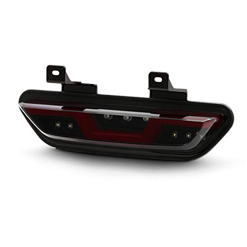 AKKON - Fits 2015 2016 2017 2018 2019 Ford Mustang Red Tube Black Smoked 3rd Brake LED Parking Lamp Reverse Light One Piece