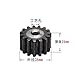Bevel gear,Industrial Machinery Pinion Gear 2.5 Mod Metal Gear 10teeth- 21teeth Spur Gear Precision Machinery Industry 45 Steel Gear Pinion (Size : Rough bore, Color : 13Teeth) ( Color : 18 Teeth )