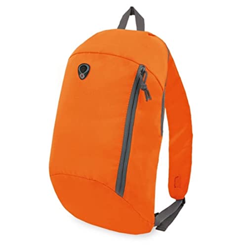 BLUECHOLON Rucksack für Herren, Damen, klein, leicht, kompakt, 11 l., Neon-Orange, 11L