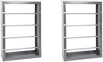 Durham 368-95 Gray Cold-Rolled Steel Wire Spool Rack with 4 Rods, 26-1/8" Width x 37-1/8" Height x 6" Depth (2-Pack)