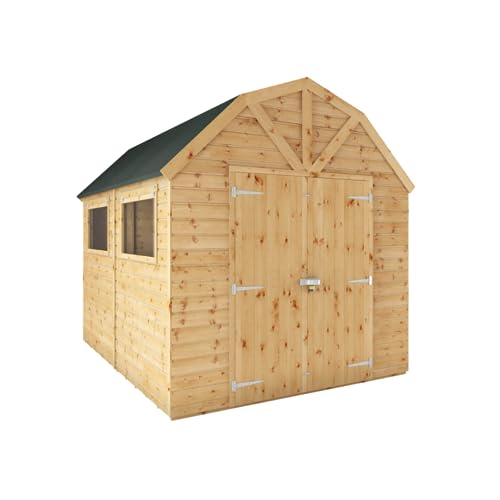 Waltons 10x8 Premium Dutch Barn Shed | Shiplap Tongue & Groove Wooden Workshop | Large Outdoor Garden Storage Shed for Tools & Equipment | 10ft x 8ft Apex Roof