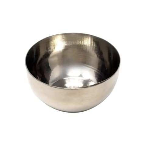 HIGH TECH INSTRUMENTS Face Mask Mixing Bowl, Stainless Steel Facial Makeup Mud Blending Cups Cosmetic Beauty Tool for Home & Salon Helps in Organizing & Transferring Multipurpose Container (50ml) Cover