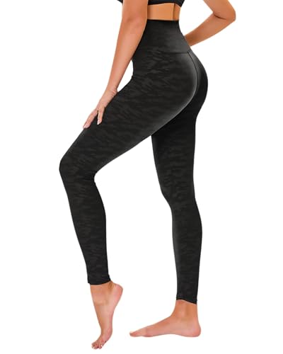 High Waisted Leggings for Women - No See Through Tummy Control Cycling Workout Yoga Pants with Pockets Reg & Plus