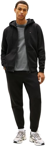 Image of Tommy Jeans Men's TJM Reg S Flag Tracksuit DM0DM23281, Black (Black), XL