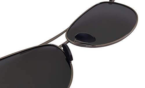 Image of Macro Giant Classic Drop Shape Sunglasses, Polarized, 100% UV Protection, UV 400 With Case, Military Style, Al-Mg