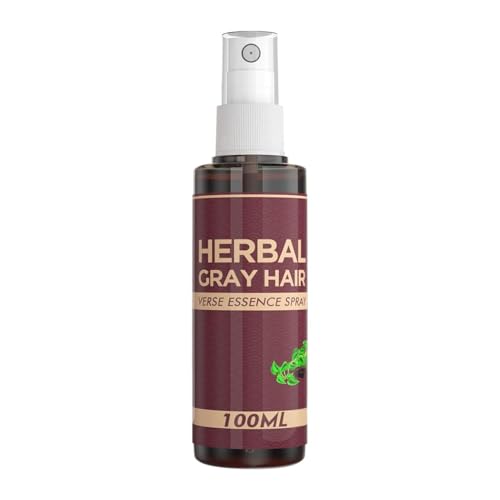 Spray reverso de cabello gris, Shou wu Wu Grey Hair Smoothing, 14.8x4x4cm, aplicación fácil, spray humectante nutritiva natural para hombres y mujeres, solución de cuidado