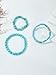 IVY TAILI 3Pcs Turquoise Bracelet for Women Boho Turquoise Bead Bracelet Natural Stone Beaded Stretch Bracelets Set Healing Crystal Bracelets Turquoise Jewelry for Women