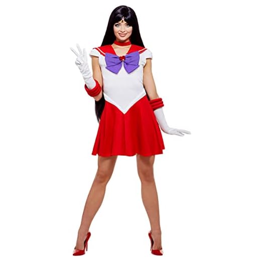 Funidelia | Disfraz de Marte - Sailor Moon para mujer Anime, Cosplay, Bunny Tsukino - Disfraz para adultos y divertidos accesorios para Fiestas, Carnaval y Halloween - Talla M - Rojo