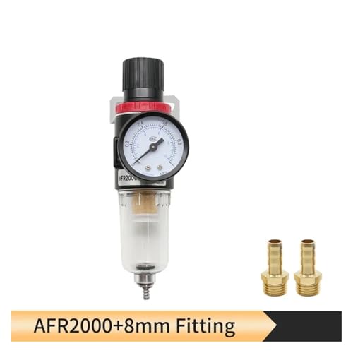 Régulateur de pression AFR-2000 avec manomètre de précision et raccord pneumatique 8mm