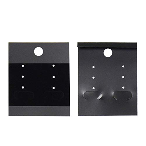 Image of DIY Crafts Pack of 500 Pcs, 5 inch Wide x 2 inch Length inches, Velvet Jewellery Earrings /Stud Hanging Display Holder Ca (Pack of 500 Pcs, 5 inch Wide x 2 inch Length inches)