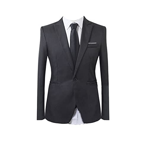 Blazers pour homme coupe ajustée Noir en 2 pièces taille L