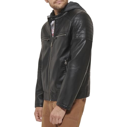 Levi's mens Faux Leather Racer Jacket2