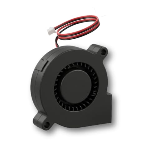 Image of ElectroSea 50 x 50 x 15mm 12V Fan DC I Brushless Turbo Blower Cooling Fan 5015 DC 12V Compatible 3D Printer Extruder Hotend I 2 Pin JST-XH Connector, 30 cm wire length (Quantity 1 x Turbo Fan)