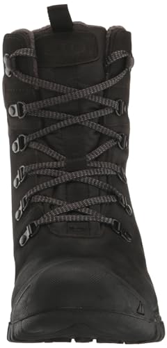 KEEN Women's Greta Classic Waterproof Snow Boots, Black/Black, 8