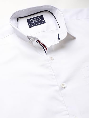 Image of Thomas Scott Men's | Solid | Full Sleeve | Regular Fit | Cotton Blend | Button Down | Single Pocket | Casual Shirt