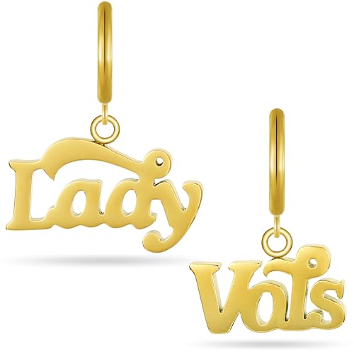 Stone Armory Earrings for University of Tennessee Jewelry Gifts for Women, Graduation – Stainless Steel Skin-Friendly Tennessee Volunteers Earrings 18K Gold Finish UT Lady Vols Hoops