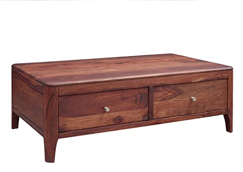 Table Basse 120x70cm - Bois Massif de Palissandre huilé (Noisette) - Brooklyn #12