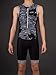 KONA Mens Assault Triathlon Race Suit - Sleeveless Skinsuit Padded Cycling Tri Suit for Swim Bike Run(Black, L)