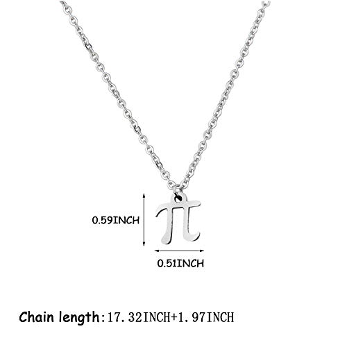 WUSUANED Pi Symbol Pendant Necklace 3.14 Math Sign Jewelry Pi Day Gift For Science Math Lover Teacher2