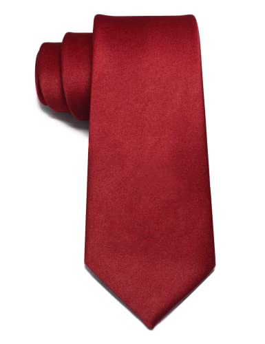 Image of JEMYGINS Solid Color Tie Mens Necktie for Business and Wedding