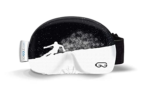 SOGGLE Skibrillen Schutz Überzug aus Mikrofaser (one size), Farbe:black-white 01 skier