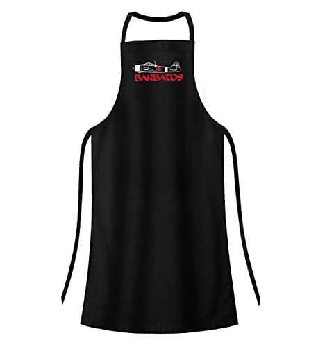 Tablier de barbecue Barbatos noir avec motif humoristique Let's Fucking Die