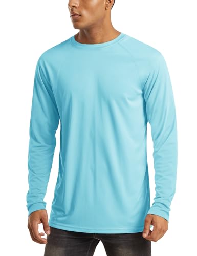 Image of MAGCOMSEN Men's Long Sleeve Shirts UPF 50+ UV Sun Protection Athletic Shirts for Hiking Running Workout Rash Guard