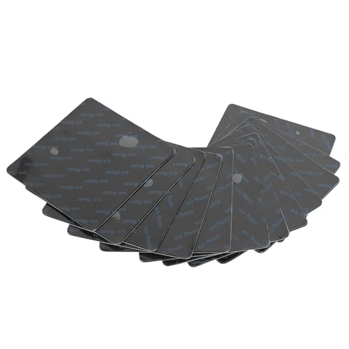Jenngaoo 12 Pinzas para alfombras, 10 cm, Pegatinas para alfombras, Antideslizantes, versátiles, Lavables, Adhesivas de Doble Cara, Almohadillas para alfombras para el hogar, Hotel, (Negro)