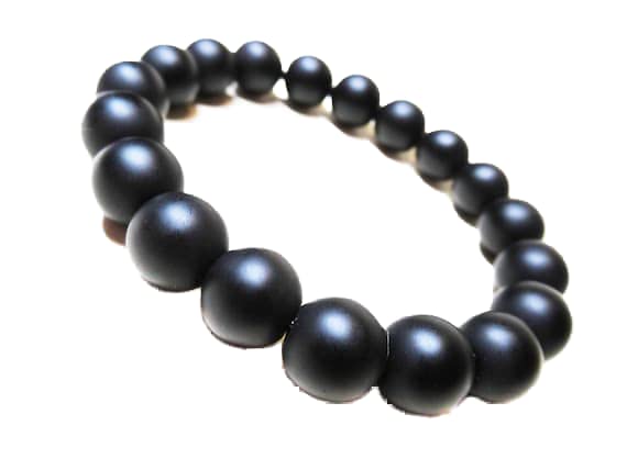 Bracelet healing onyx noir mat porte-bonheur et protection spirituelle