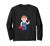 Un grande regalo per chi ama i vecchi videogiochi anni '80 e la grafica a 8 bit. Divertente costume meccanico per il prossimo compleanno o festa di Halloween.