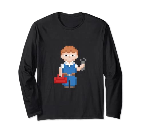Un grande regalo per chi ama i vecchi videogiochi anni '80 e la grafica a 8 bit. Divertente costume meccanico per il prossimo compleanno o festa di Halloween.