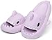 Men's and Women's Shark Slides Cloud Slippers Summer Novelty Open Toe Slide Sandals Anti-Slip Beach Pool Shower Shoes with Cushioned Thick Sole, Purple, 4-5 Women/2-3 Men