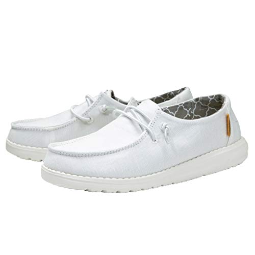Image of Hey Dude Girl's Wendy Linen (Toddler /Little Kid /Big Kid) White 10 Toddler M