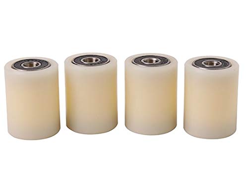 4 Stück Nylonrollen 30mm Durchmesser 40mm Breite 8mm Lager exakt bearbeitet in der EU (30-40-8)