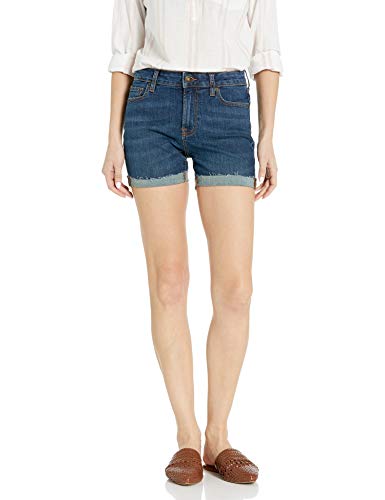 Amazon Brand - Goodthreads Women's Denim Turn-Cuff Short, Deep Blue 26