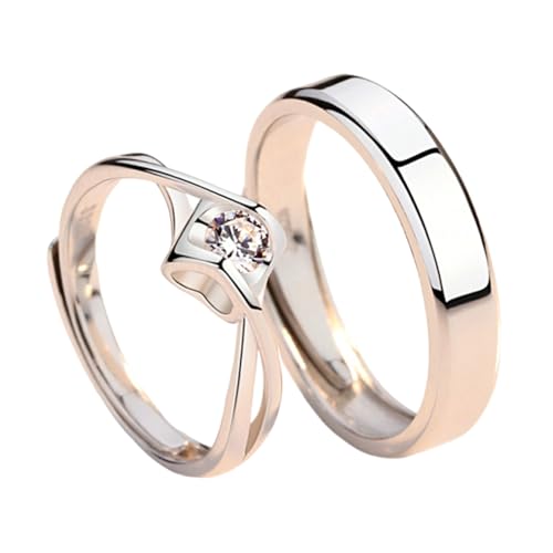 Bague en argent 925 réglable fini les erreurs de taille de doigt anneau 4mm zircone