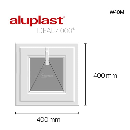 Miniatura 3 de Ventana Pvc Reforzada 400x400 Blanca Oscilante Cristal Climalit Mate Perfil Aluplast Entrega 24 48h