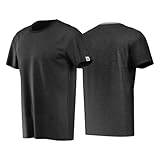 TruHemp Men's Hemp & Cotton Blend T-Shirt, Black – Soft Crew Neck Tee, Short Sleeve Hemp & Cotton Blend, Comfortable & Breathable Casual Everyday Wear, Medium