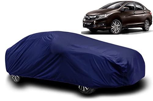 Image of AUCTIMO City Zx Car Cover Waterproof /City Cover with Triple Stitched Fully Elastic Ultra Surface Body Protection (Navy Blue)