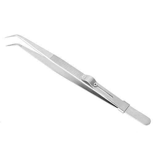 Pinzette di precisione, pinzette per gioielli in acciaio inossidabile multiuso per la riparazione artigianale elettronica saldatura di lavoro sperimentale di lavoro di lavoro per (Pinzette curve)