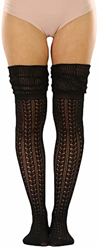 Image of ToBeInStyle Women's Over The Knee Knit Thigh High Warm Socks