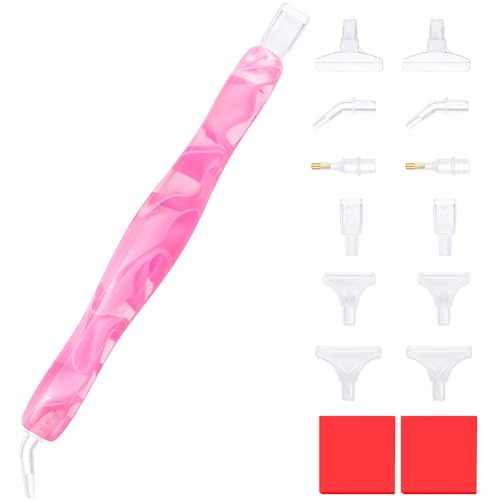 Praise V Do Diamond Painting Pen,Diamond Art Pen, 5D Diamond Painting Pen Kit Tool Accessories Stylus Drill Pen for Diamond Painting Nail Art Cross Stitch Decoration Diamond Art Pink