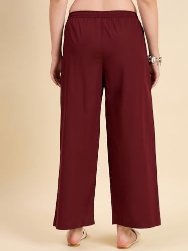 Image of Nermosa Women's Loose Cotton Relaxed Fit Palazzo
