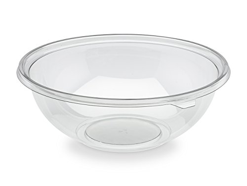 GUILLIN - FESTIPACK SL4500C SACHET DE 6 Saladier Rond 4500Cc, Couvercle non inclus, Polyéthylène, Transparent, 31 x 31 x 11,5 cm, Translucide