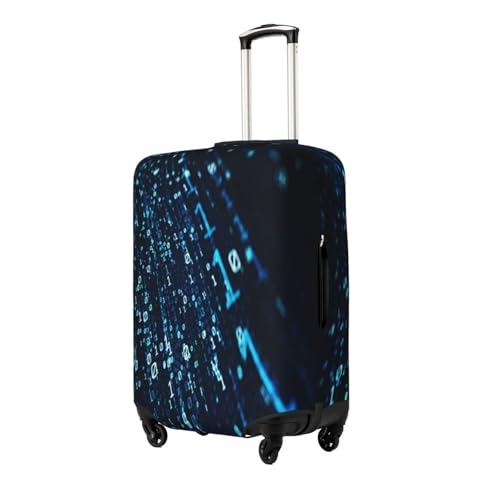 Data Binary Code Luggage Cover for Suitcase, Suitcase Cover Protector Fit 25-28 Inch Luggage Travel Accessories, L2