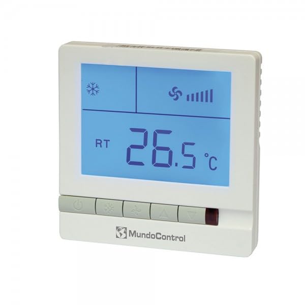 Termostato Digital Empotrable MUNDOCONTROL TFDE4T para Fan Coil 4 Tubos