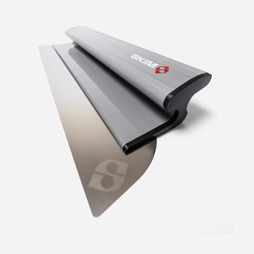 SKIM – Lame à enduire inox | Finition parfaite & glisse fluide | Outil pro pour enduits, lissage, rebouchage | Manche ergonomique (45 CM)