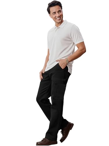 Image of Urbano Fashion Men's Loose Mid Rise Baggy Fit Cargo Carpenter Jeans with 6 Pockets Non-Stretchable
